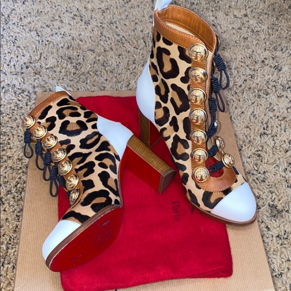 Christian Louboutin 85mm Real Fur Dyed Calf